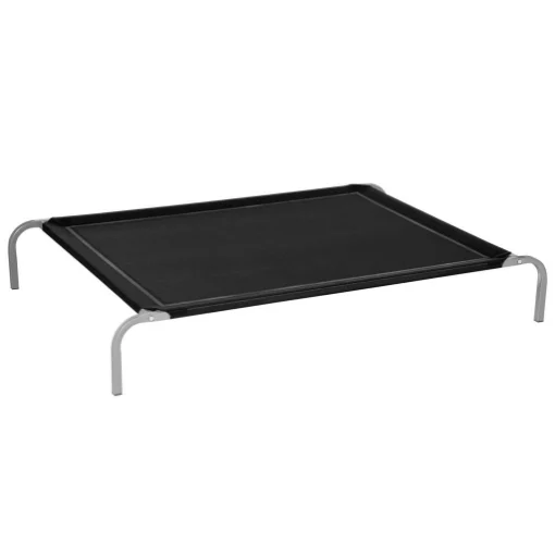 LETTINO PER CANI DA INTERNO ED ESTERNO CAPACITÀ FINO A 32KG CON TESSUTO TRASPIRANTE 130X90X20CM NERO - MAURY'S
