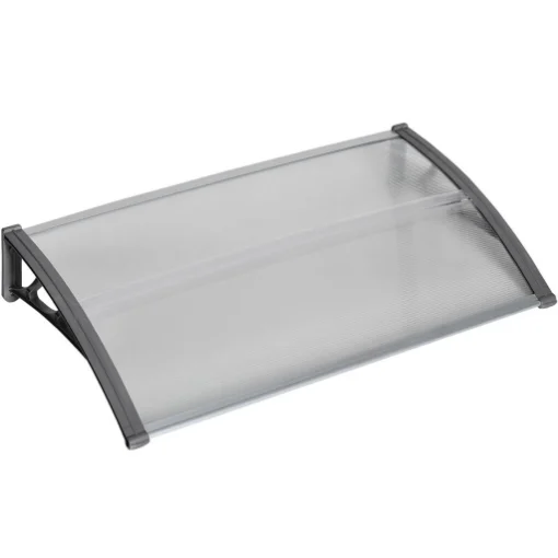 TETTOIA MODERNA IN POLICARBONATO, ALLUMINIO E PP PER BALCONI, FINESTRE E PORTE, 110X60X18 CM - MAURY'S