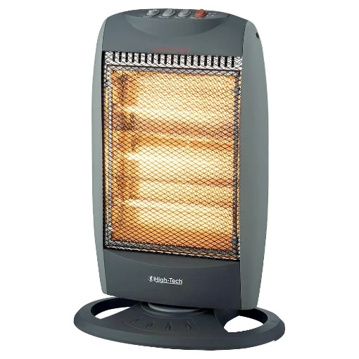 HIGH-TECH STUFA ALOGENA 400-800-1200 W 3 LIVELLI DI POTENZA SPEGNIMENTO AUTOMATICO RUOTA IN 2 DIREZIONI