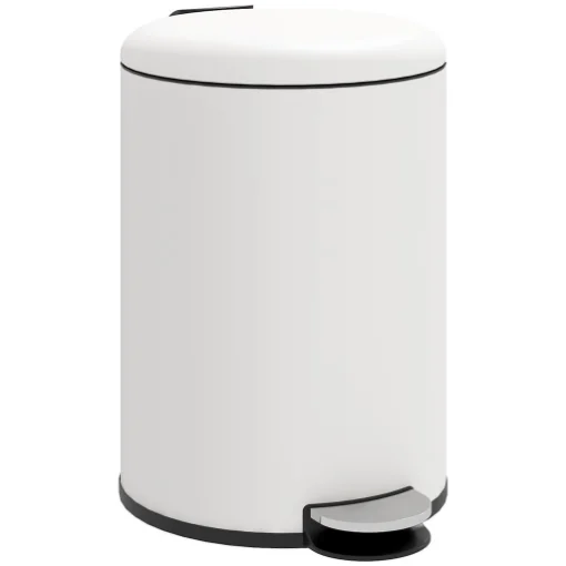 BIDONE IMMONDIZIA A PEDALE DA 20L CON COPERCHIO A CHIUSURA MORBIDA, IN METALLO E PP, 36X30X44.5 CM, CREMA - MAURY'S