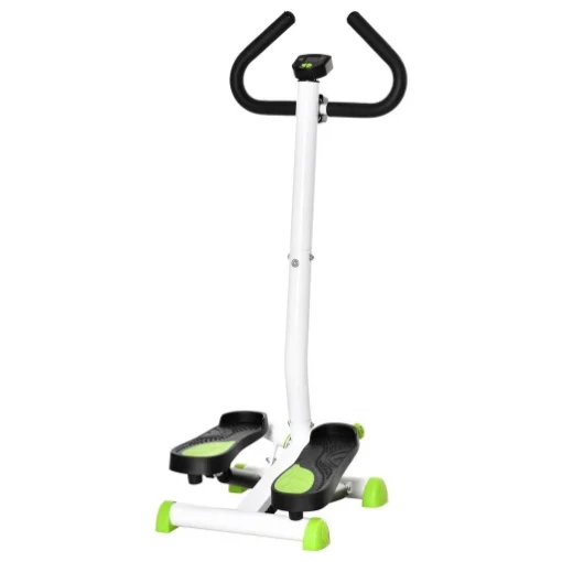 STEPPER CON MANUBRIO, MONITOR LCD E PEDALI ANTISCIVOLO, 55X44X108ACM, BIANCO E VERDE - MAURY'S