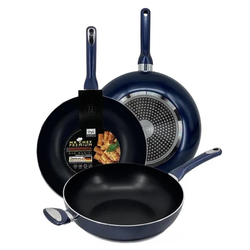 MA MAISON MR CHEF PREMIUM SALTAPASTA CON MANICI CM.32 ANTIADERENTE IN ALLUMINIO CUCINA TRADIZIONALE E INDUZIONE