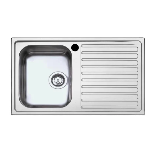 LAVELLO IN ACCIAIO INOX DESTRO 86X50 CM - EFFEZETA