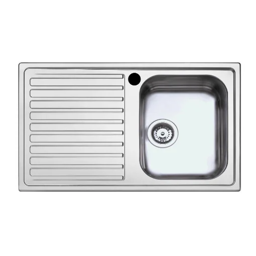 LAVELLO IN ACCIAIO INOX SINISTRO 86X50 CM - EFFEZETA