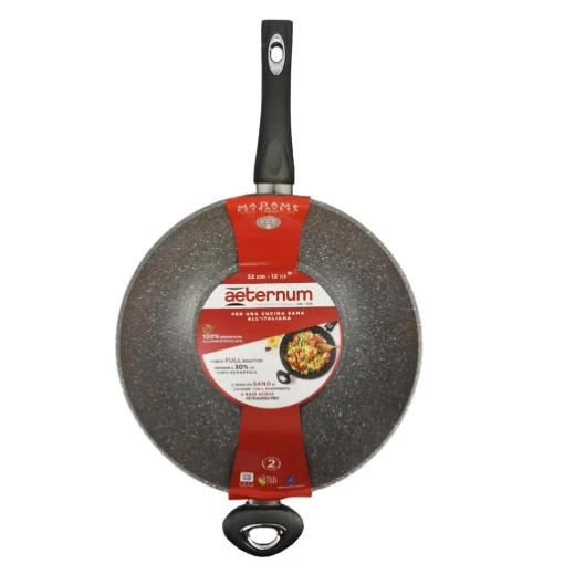 AETERNUM PETRAVERA PADELLA SALTAPASTA DA 32 CM CON MANICI ERGONOMICI E RIVESTIMENTO ANTIADERENTE E ANTIMACCHIA
