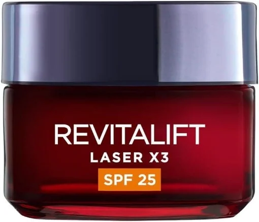 L'ORÉAL PARIS CREMA VISO GIORNO REVITALIFT LASER X3 AZIONE ANTIRUGHE E ANTI-ETÀ CON ACIDO IALURONICO SPF 25 - 50 ML