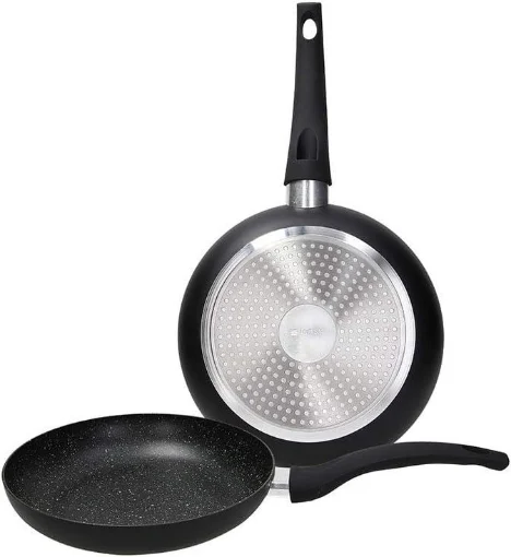 TOGNANA SET 2 PADELLE 22+26 CM ALLUMINIO STAMPATO ANTIGRAFFIO E ANTIADERENTE
