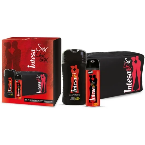 INTESA SEX UNI SEX COFANETTO AMBRA D'ARABIA - DOCCHIASHAMPOO 250 ML + PARFUM DEODORANT 150 ML + BEAUTY DA VIAGGIO