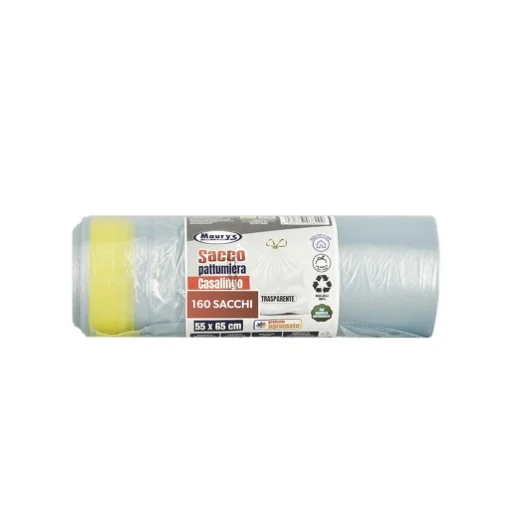 MAURY'S SET 160 SACCHI PER PATTUMIERA 55X65CM IN ROTOLI DA 40 PEZZI TRASPARENTI