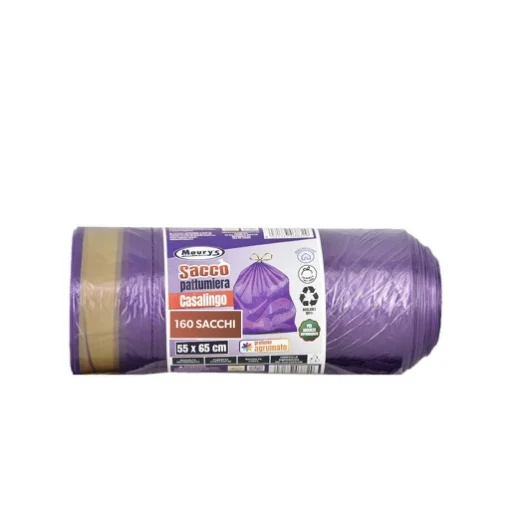 MAURY'S SET 160 SACCHI PER PATTUMIERA 55X65CM IN ROTOLI DA 40 PEZZI VIOLA