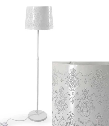 PIANTANA NERFIO LAVORATA COLORE BIANCO 35X35X173H CM CON PAINTANA REGOLABILE IN ALTEZZA - MAURY'S