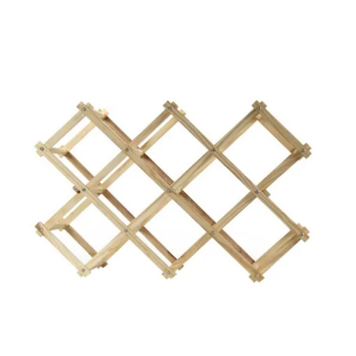 CANTINETTA PORTABOTTIGLIE IN LEGNO NATURALE 56X17X36CM RICHIUDIBILE CON 8 POSTI - MAURY'S