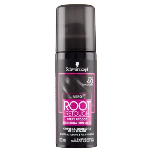 SCHWARZKOPF RITOCCO RICRESCITA SPRAY NERO 120 ML COPRE LA RICRESCITA IN UN ISTANTE