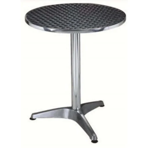 TAVOLO TONDO DA BAR IN ALLUMINIO LAMINATO 60X60X70 CM OKX - MAURY'S