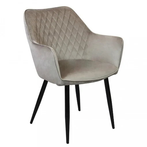 POLTRONA CANDY IN VELLUTO 61 X 61 X 82 CM COLORE TORTORA OKX - MAURY'S