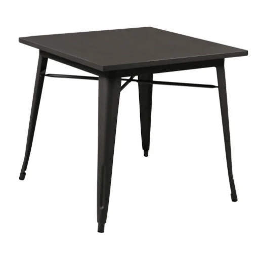 TAVOLO STELVIO QUADRATO IN ACCIAIO 80 X 80X75 CM IN COLORE ANTRACITE OKX - MAURY'S