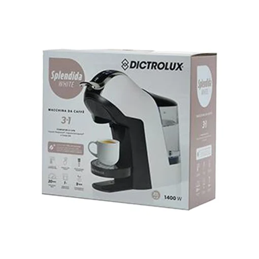 MACCHINA CAFFÈ CON ADATTATORE PER CIALDE E CAPSULE COLORE BIANCO - MAURY'S