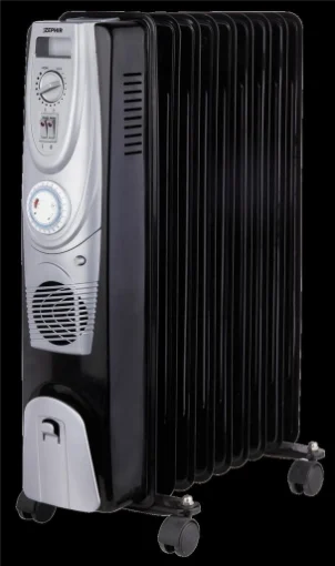 ZEPHIR RADIATORE AD OLIO TERMOSIFONE ELETTRICO 9 ELEMENTI 2400 WATT NERO - HIGH-TECH