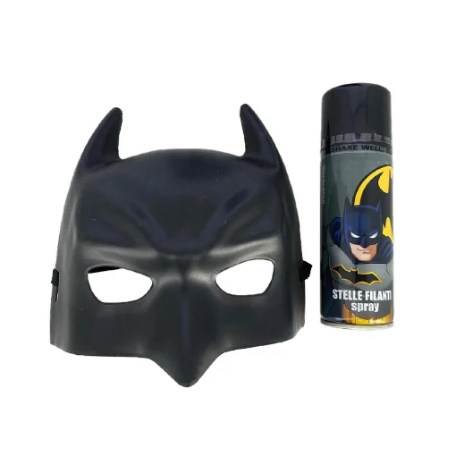 BATMAN SET MASCHERA + STELLE FILANTI + MANTELLO KIT GIOCA LA FESTA DI CARNEVALE 3+ ANNI - CIAO