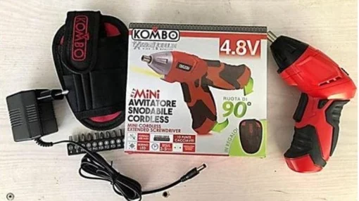 MINI AVVITATORE 4.8 V CON ASTUCCIO E ACCESSORI INCLUSI - BRIXO