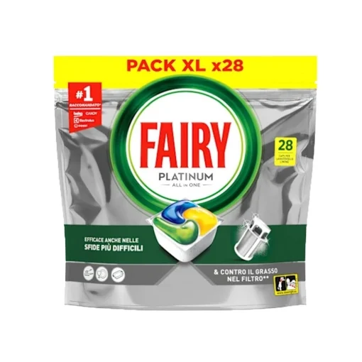 FAIRY TABS PLATINUM 28PZ EFFICE ANCHE NELLE SFIDE PIÙ DIFFICLI E CONTRO IL GRASSO NEL FILTRO NEW YELLOW