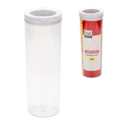 MA MAISON AIRTIGHT CONTENITORE TONDO IN PLASTICA CON COPERCHIO SALVA FRESCHEZZA 1,8 LT