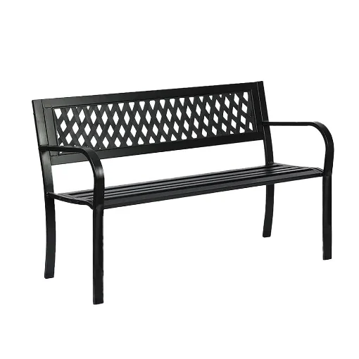 MA MAISON PANCHINA DA GIARDINO IN METALLO CON BRACCIOLI SCHIENALE DECORATO CON FORI 118X52X75H CM
