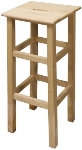 SGABELLO IN LEGNO NATURALE CON DUE SCALINI E AMPIA SEDUTA 30X30X72 CM ADATTO A TUTTI GLI AMBIENTI E MULTIFUNZIONALE - ALBERIAMO