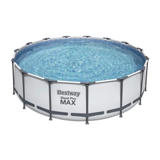 BESTWAY STEEL PRO MAX PISCINA FUORI TERRA TONDA Ø 457 X 122 CM BIANCA - MAURY'S
