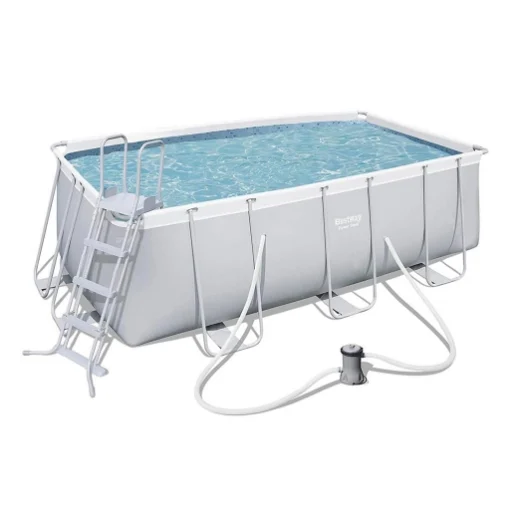 BESTWAY PISCINA FUORI TERRA POWER STEEL RETTANGOLARE 412 X 201 X 122 CM - MAURY'S