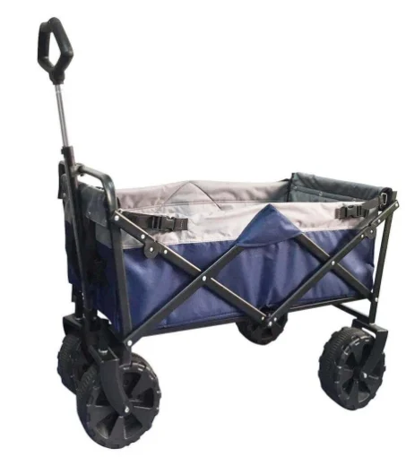 CARRELLO CON STRUTTURA IN METALLO PORTATA MASSIMA 80 KG COLORE BLU CON RUOTE 125 X 60 X 99 CM OKX - MAURY'S