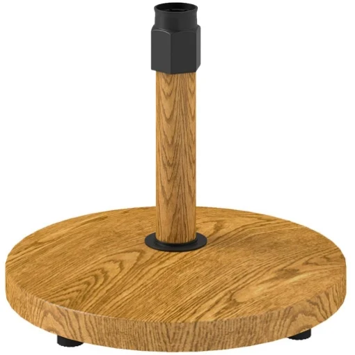 BASE PER OMBRELLONE A 4 RUOTE CON FRENI IN CEMENTO E METALLO 48X44 CM COLOR LEGNO - MAURY'S