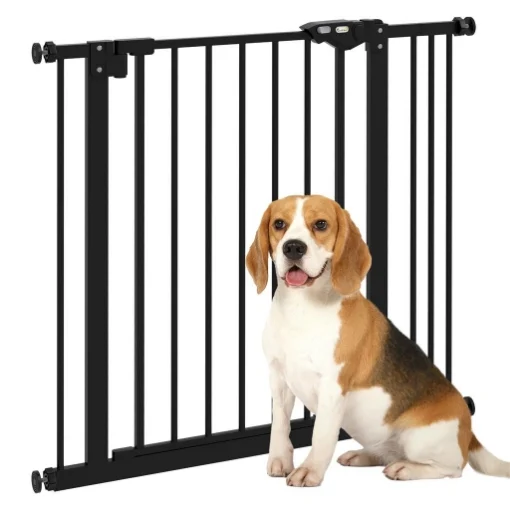 CANCELLINO PER CANI 2 ESTENSIONI CON LARGHEZZA REGOLABILE FINO 100 CM E CHIUSURA AUTOMATICA NERO - MAURY'S