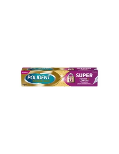 POLIDENT POWER MAX SUPER TENUTA + COMFORT GUSTO NEUTRALE ADESIVO PER PROTESI DENTALI 12H DI TENUTA 70 G