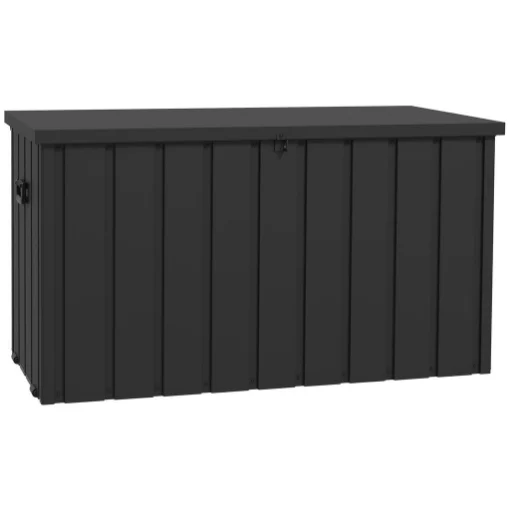 PANCA CONTENITORE DA 450L CON 2 ROTELLE E MANIGLIE IN ACCIAIO E PP 125.5X61.5X70 CM GRIGIO SCURO - MAURY'S