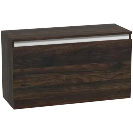 COMODINO SOSPESO CON CASSETTO SENZA MANIGLIE E CON FISSAGGIO A PARETE 80X30X45 CM NOCE - MAURY'S