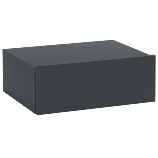 COMODINO SOSPESO MODERNO CON CASSETTO IN LEGNO 40X30X15 CM NERO - MAURY'S