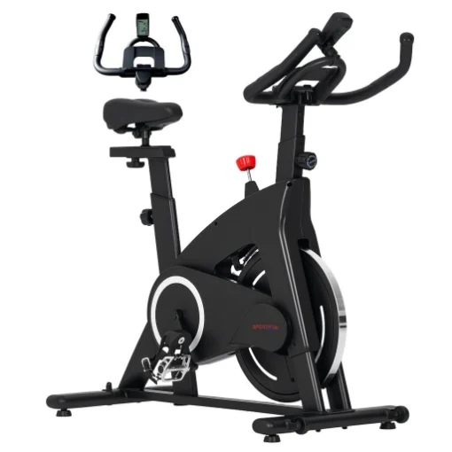 CYCLETTE MAGNETICA CON VOLANO 10 KG SEDILE E MANUBRIO REGOLABILI MONITOR LCD PORTA TABLET NERO - MAURY'S