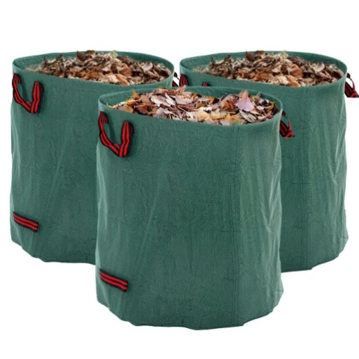 SET 3 SACCHI PER RIFIUTI DA GIARDINO DA 272 L CON MANICI RICHIUDIBILI E RIUTILIZZABILI Ø 67X76 CM VERDE - MAURY'S