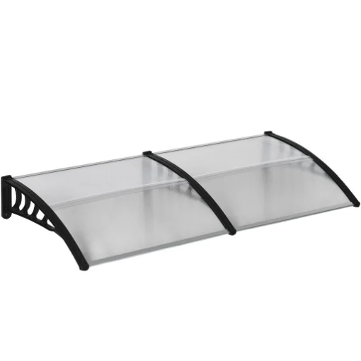 PENSILINA DA ESTERNO PER FINESTRE E PORTE IN POLICARBONATO E ALLUMINIO 200X100X26 CM TRASPARENTE - MAURY'S