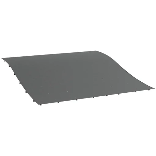 TELO DI RICAMBIO PER PERGOLA DA GIARDINO 3X3 M CON 16 FORI DI DRENAGGIO 297X297 CM GRIGIO - MAURY'S
