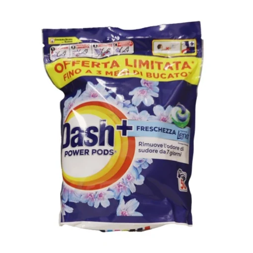 DASH POWER PODS + FRESCHEZZA TOCCO DI LENOR RISVEGLIO PRIMAVERA RIMUOVE L'ODORE DI SUDORE DA 7 GIORNI 50 LAVAGGI 1065 G