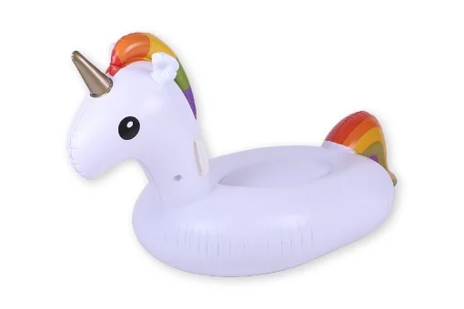 UNICORNO GONFIABILE 0,2MM CON FANTASIA ARCOBALENO MATERIALE IN PVC 145X95X85 CM OKX - MAURY'S