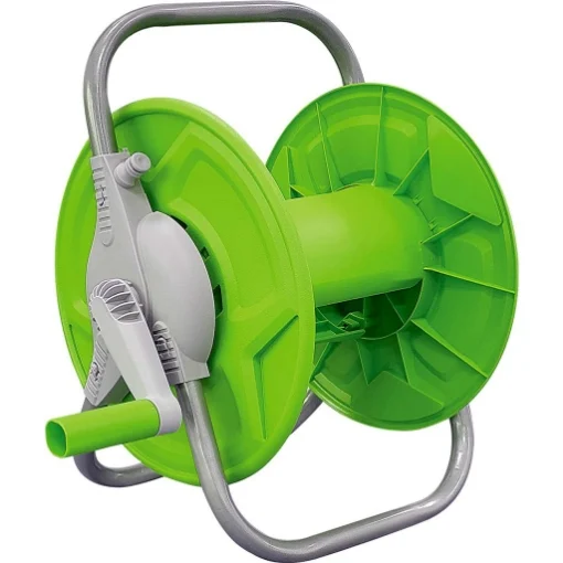AVVOLGITUBO DA GIARDINO IN PVC CON MANOVELLA E MANICO IN ACCIAIO OKP - KOMBO