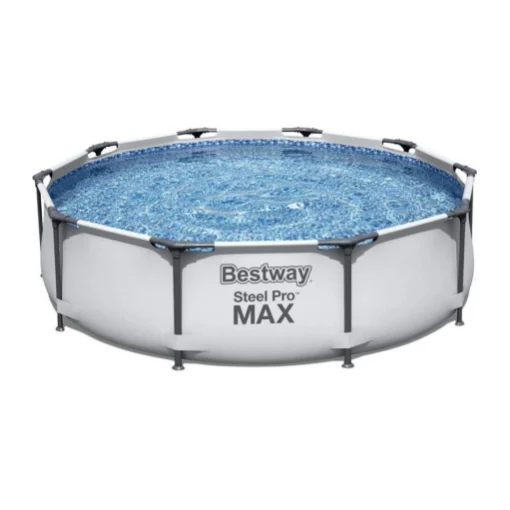 BESTWAY PISCINA FUORI TERRA STEEL PRO MAX TONDA Ø 305 X 76 CM BIANCA - MAURY'S