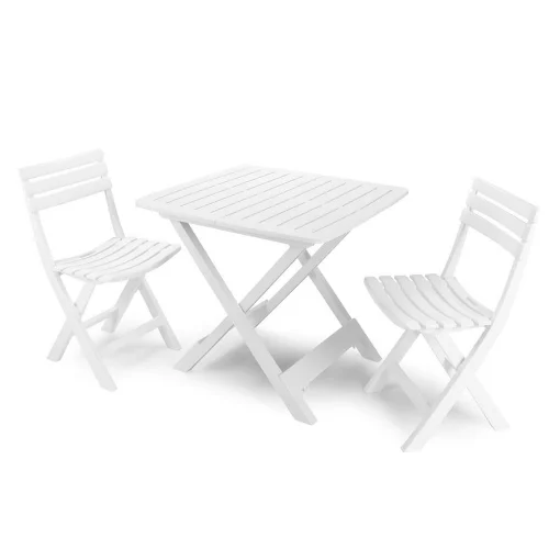 SET CAMPING 2 SEDIE BIRKI + 1 TAVOLO TEVERE COLORE BIANCO - BESTWAY