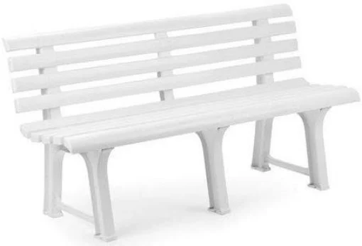 PANCHINA ORCHIDEA IN RESINA DA ESTERNO BIANCA 145 X 49 X 74 CM USATO COME NUOVO - IPAE PROGARDEN