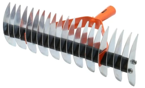 BRIXO RASTRELLO AERATORE DOPPI 11/21 DENTI IN ACCIAIO ZINCATO 49 CM