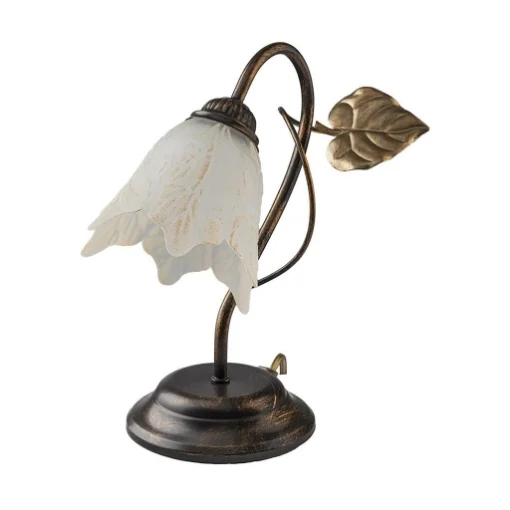 CILENTO LUME DESIGN MODERNO IN METALLO COLORE MARRONE E ORO E14 1 LUCE 46 WATT 14X14X40 CM - ITALIAN LIGHT