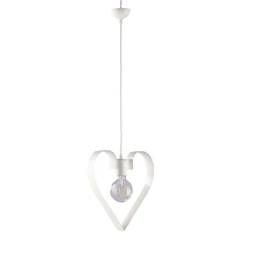 TRENDY LAMPADARIO DESIGN MODERNO IN METALLO COLORE BIANCO E27 1 LUCE 57 WATT 106X29 CM - ITALIAN LIGHT
